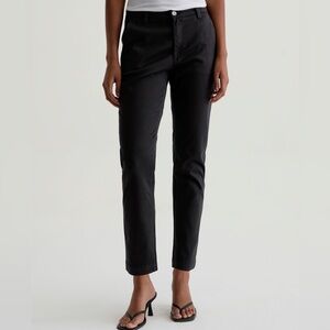 AG Adriano Goldschmied Black Straight Leg Jeans
